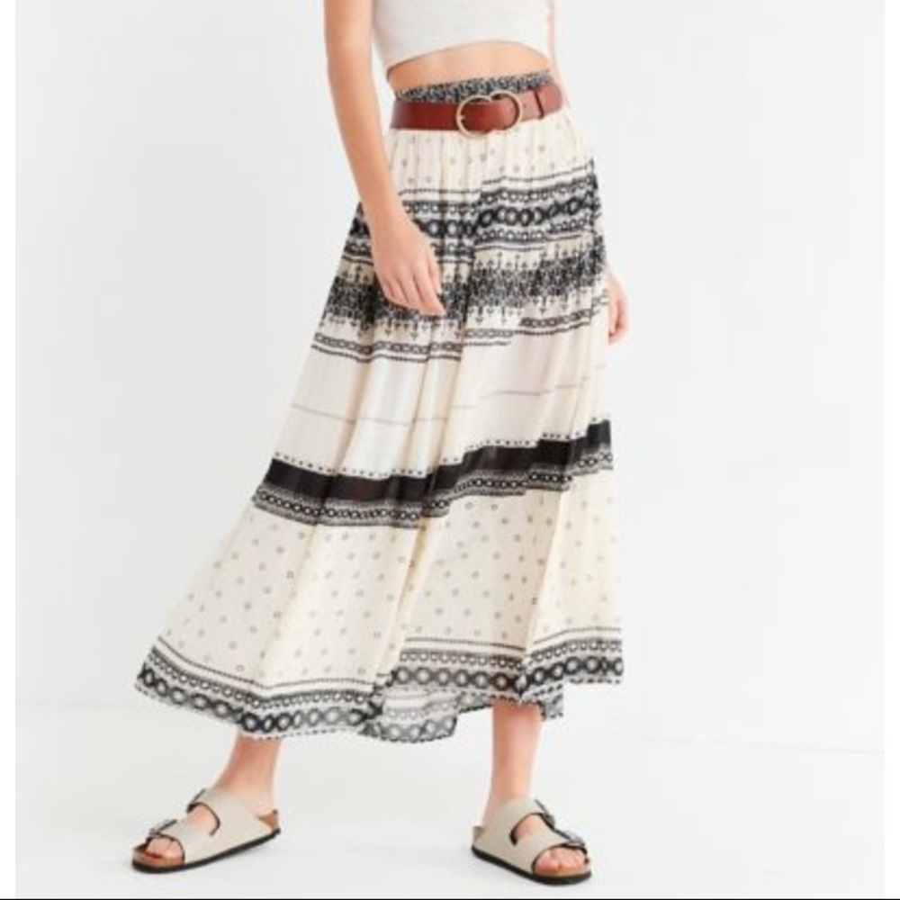 UO Arabella Textured Maxi Skirt